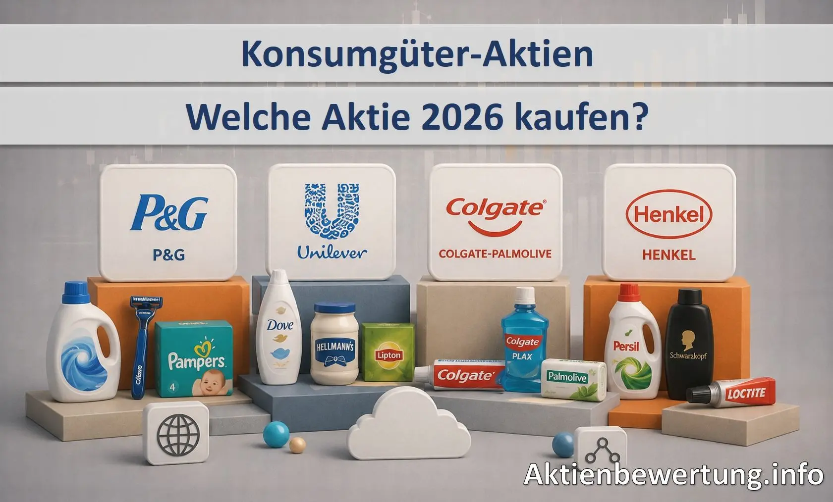 Titelbild zu Youtube-Video Konsumgüter Aktien - Procter & Gamble, Unilever, Colgate-Palmolive und Henkel