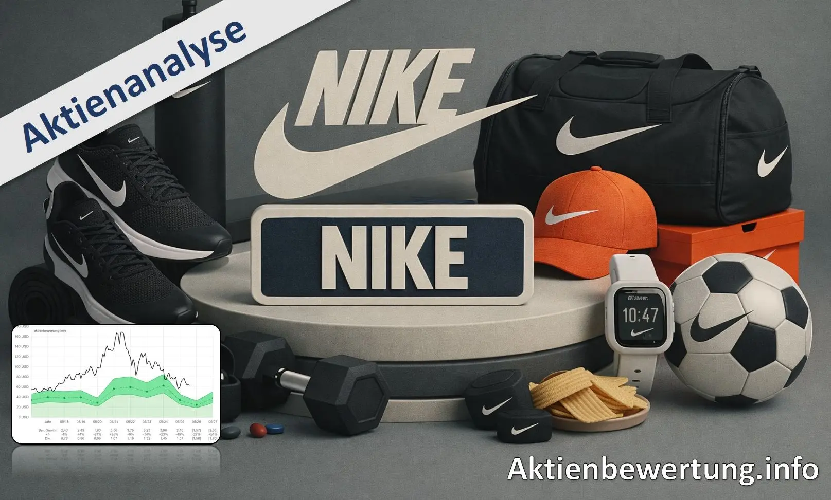 Titelbild zu Youtube-Video Nike Aktie (NKE) - Bewertung und Qualität. Eine Fundamentalanalyse