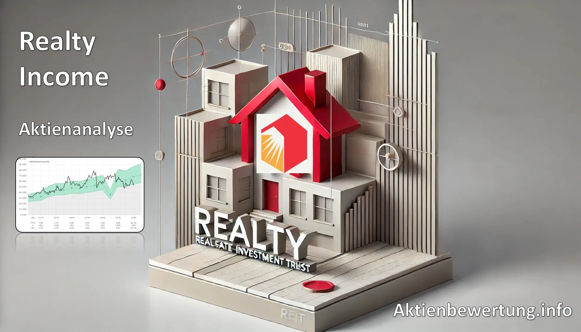 Titelbild zu Youtube-Video Realty Income Aktie (O) - Bewertung und Qualität. Eine Fundamentalanalyse